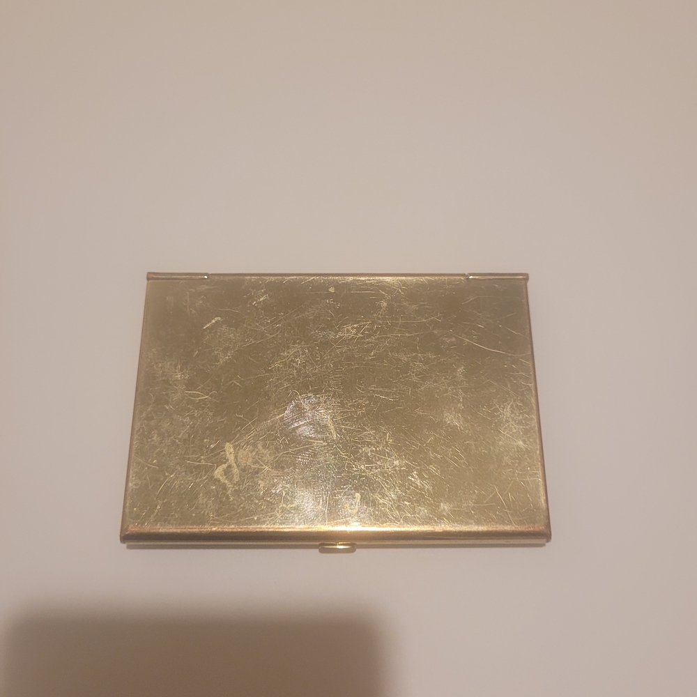 Gold Metal Card & Key Holder - Sleek Compact Wallet